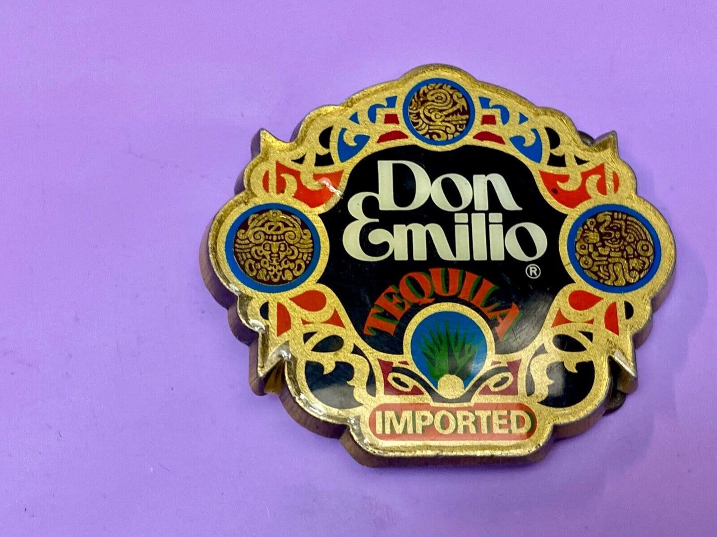 Vintage Don Emilio Belt Buckle Collectors Imported Tequila Advertising
