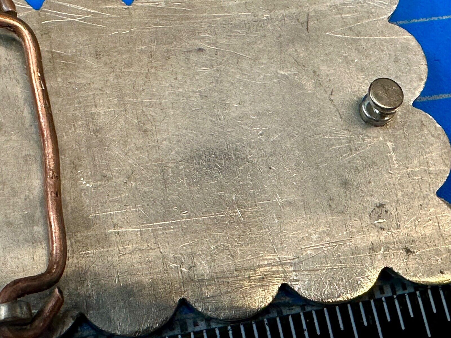 Vintage Dove Pattern Drawing Engraved in western Nickel Silver? belt buckle
