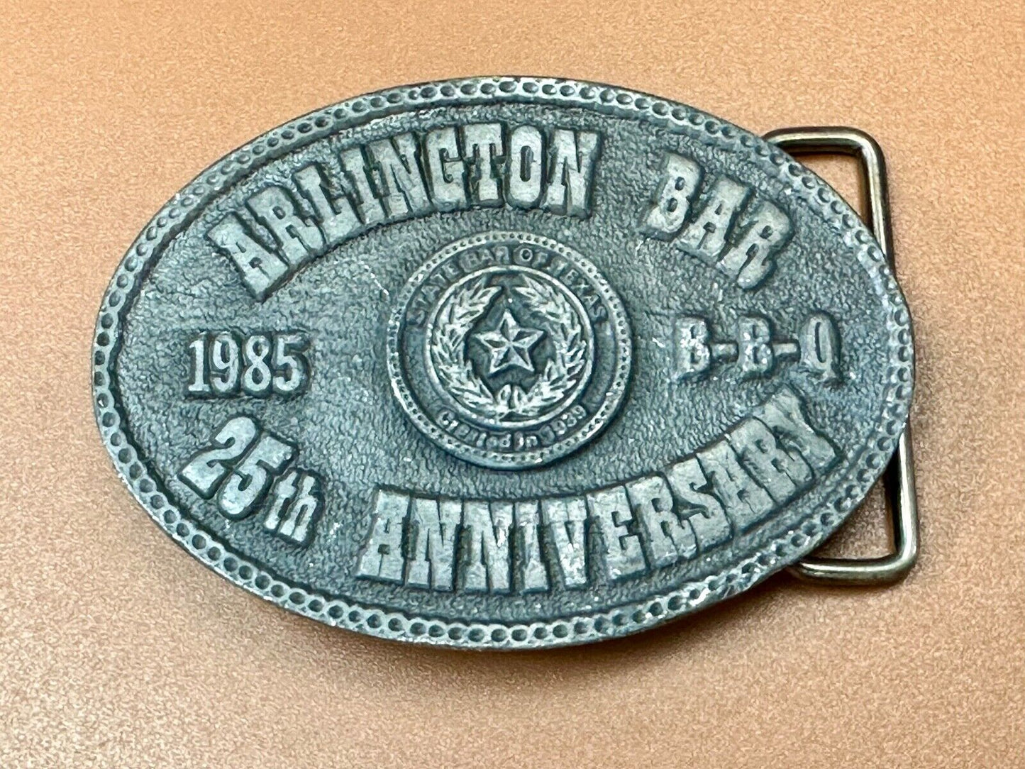 Texas Lawyer State Bar Assn. - Arlington Bar 25th Anniversary BBQ belt buckle