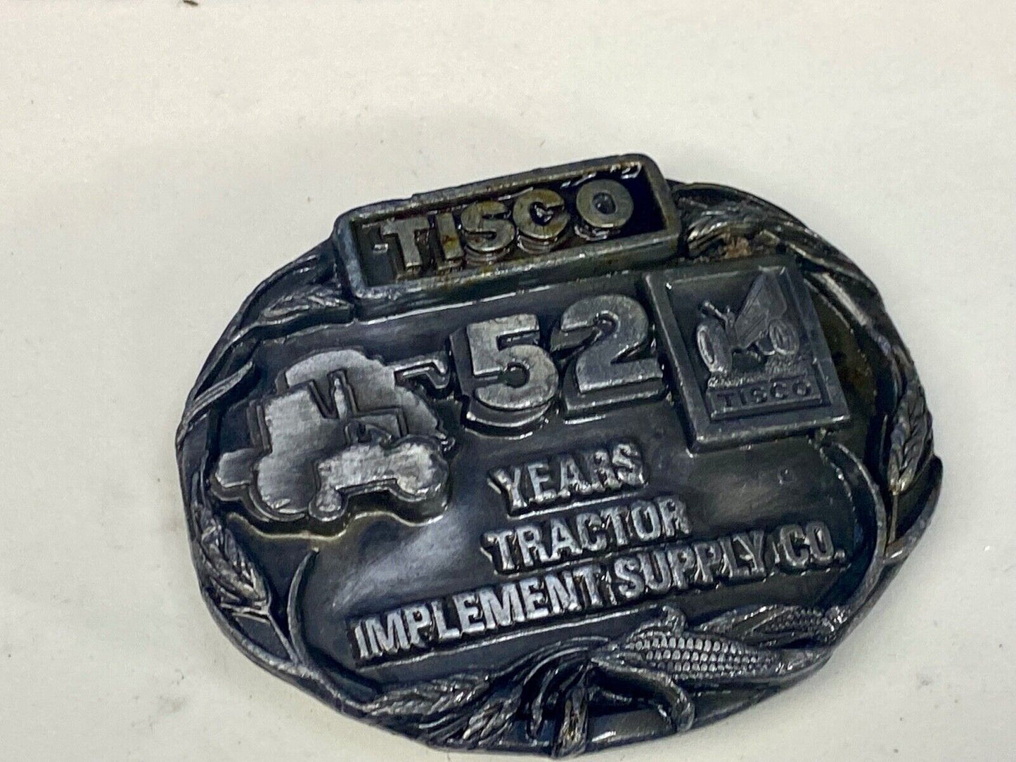 Tisco Tractor Implement Supply Agriculture Farm Farming 52 Year Belt Buckle