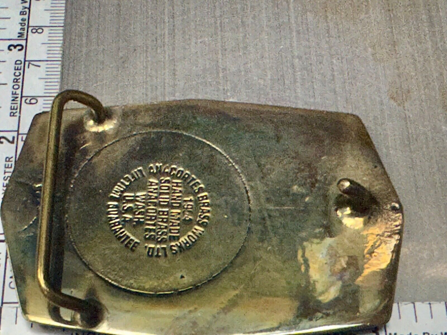 Aegius North American Chemical Company team member brass Anacortes belt buckle