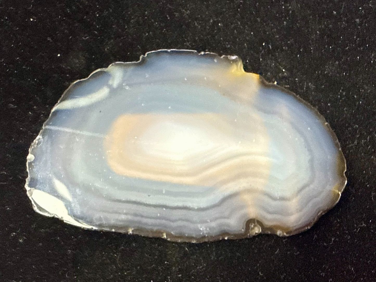 Beautiful Agate Slice Slab Natural Stone Gray Blue Hippy Boho Vibe Belt Buckle