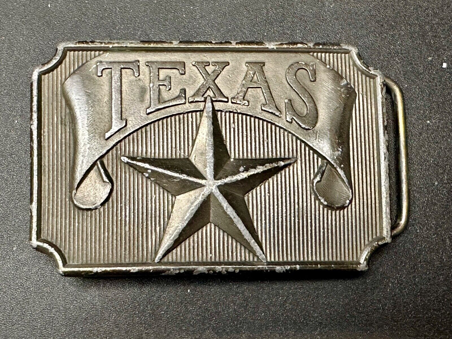TEXAS State Pride - RAISED STAR centered western framed Belt Buckle by Exolvaco