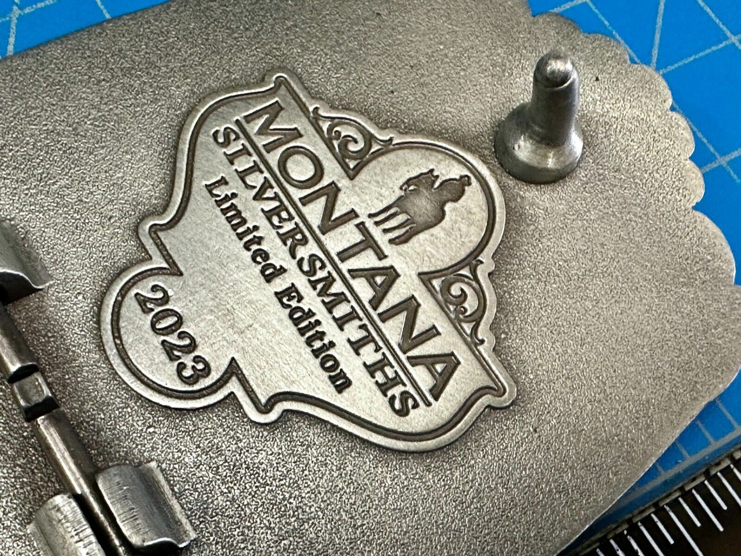 2023 Pendleton whiskey Let'er Buck Rodeo Cowboy Montana Silversmiths Belt Buckle