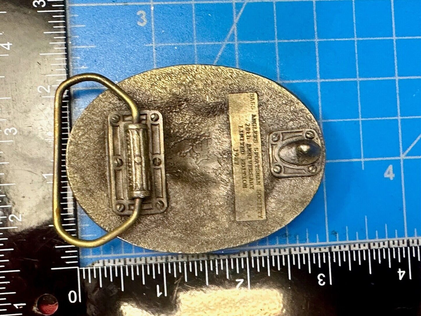 1987 BASS Bass Anglers Sportsman Society Fishing 20th Anniversary Belt Buckle
