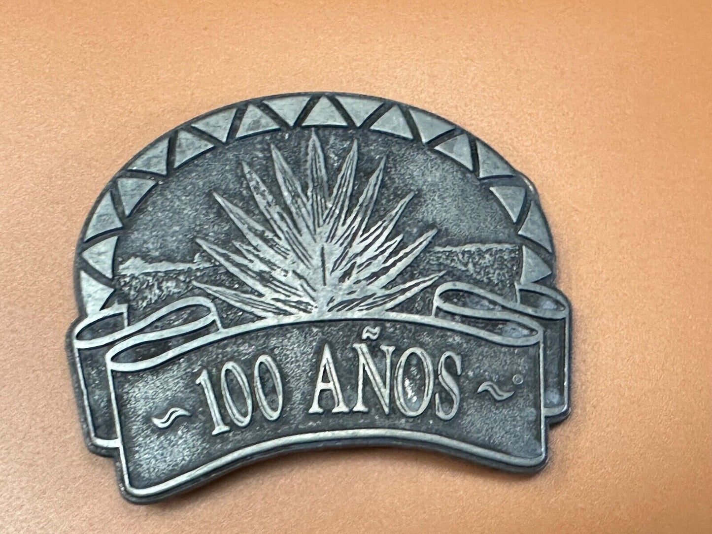Tequila 100 Anos Tequila Brand Advertising Promo Vintage belt buckle