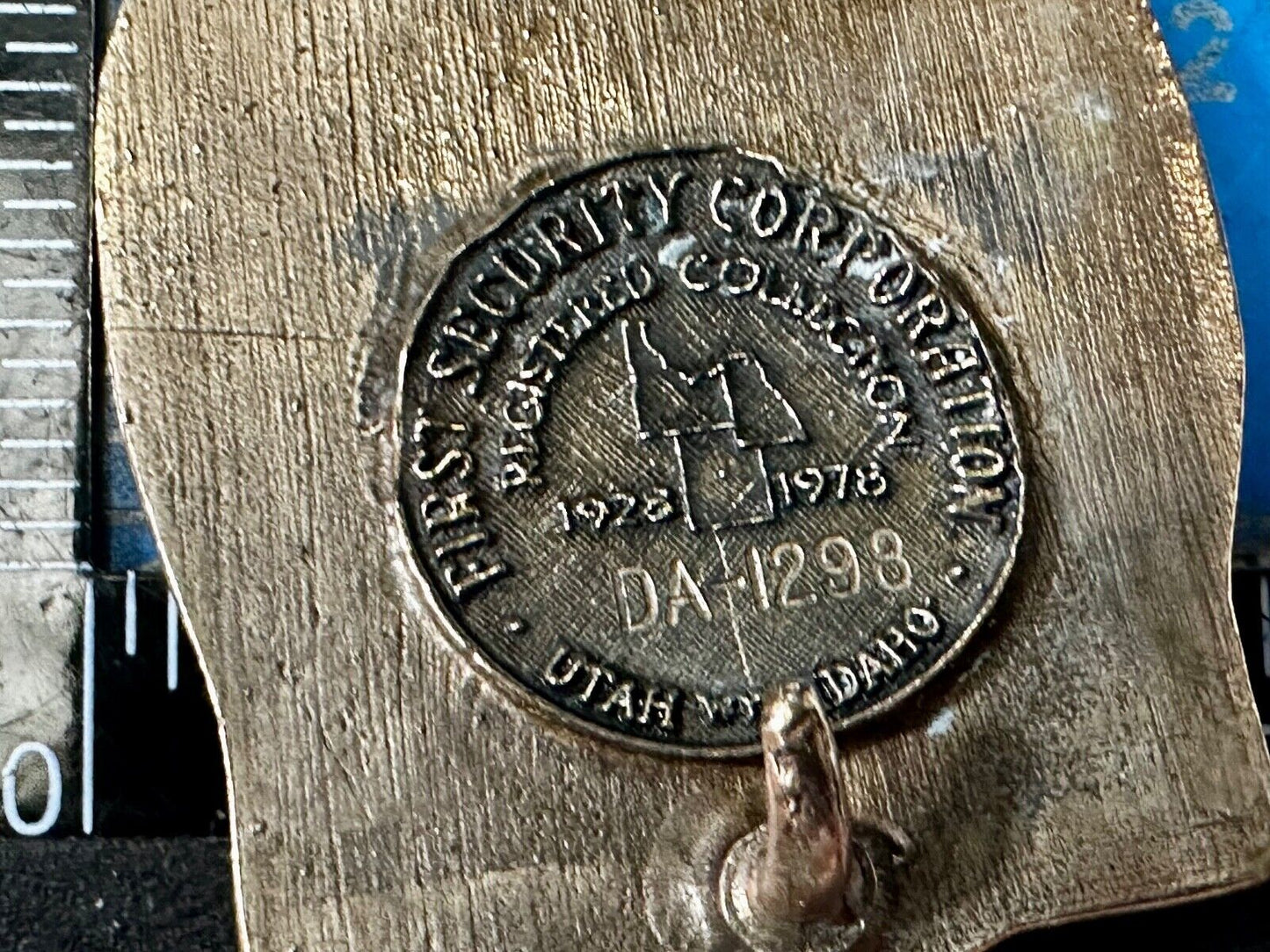 The State of Idaho Deer Buck Hunting Vtg. 1978 Small First Security Belt Buckle