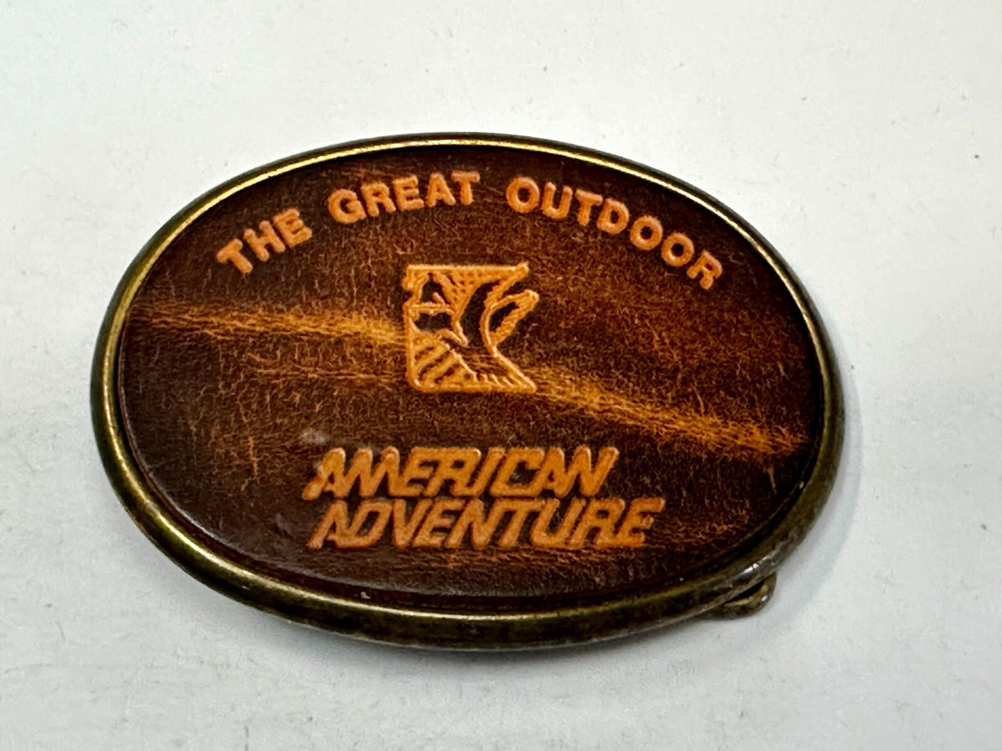The Great Outdoor American Adventure Promo Leather on Metal El Cid Belt Buckle