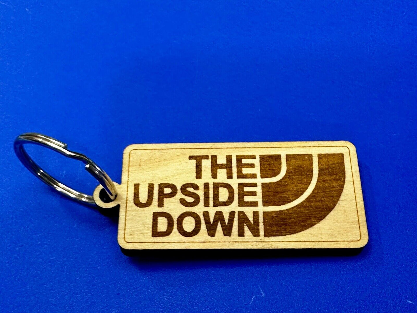 The Upside Down Promo Wood Keychain - Key Ring Chain