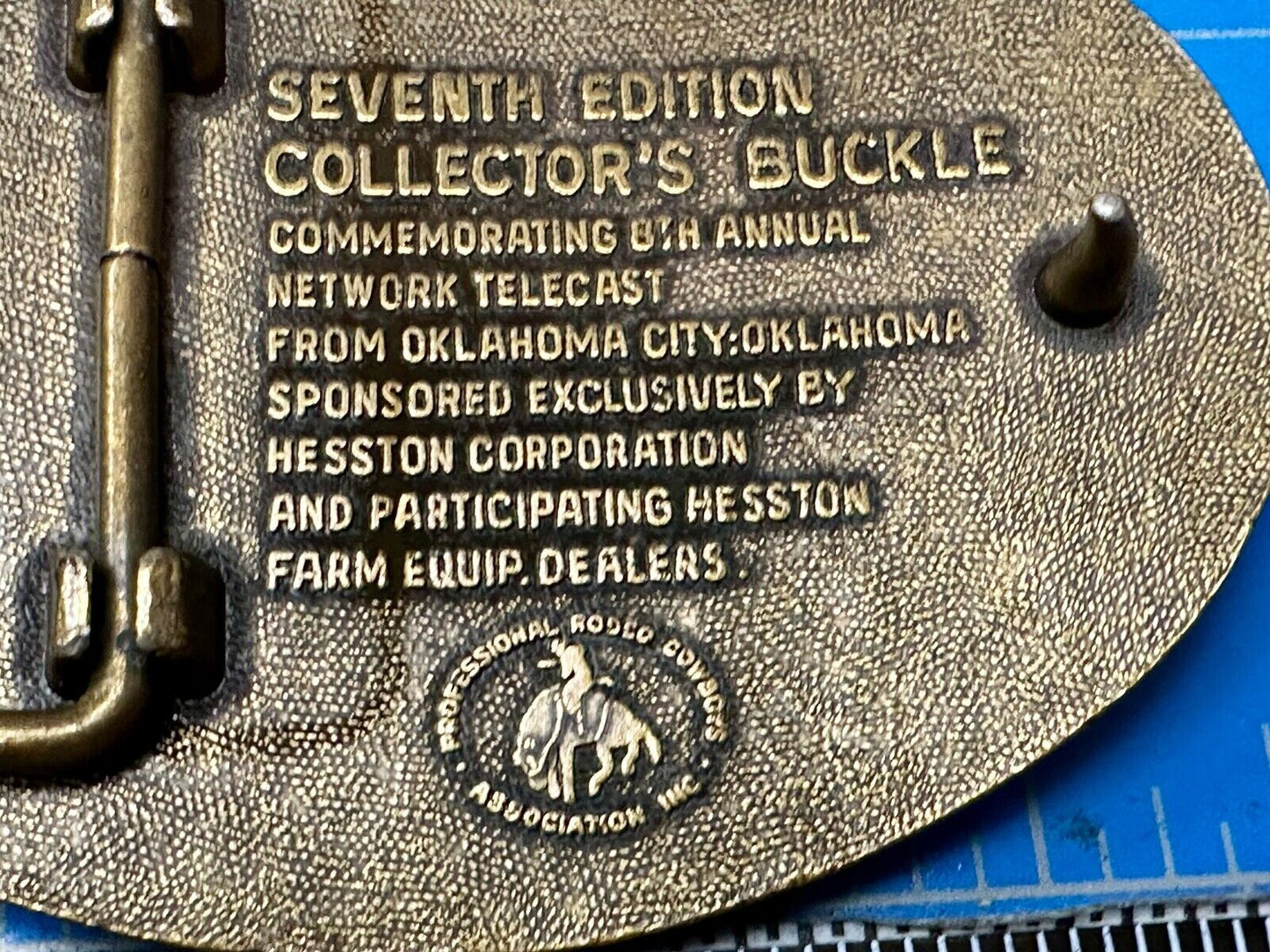 1981 Hesston National Finals Rodeo NFR Collectors Rodeo Cowboy NOS Belt Buckle