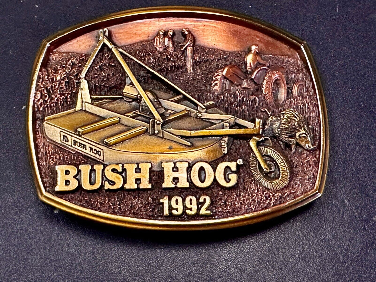 1992 Bush Hog The Legend Agriculture Machine Co. Commemorative Belt Buckle