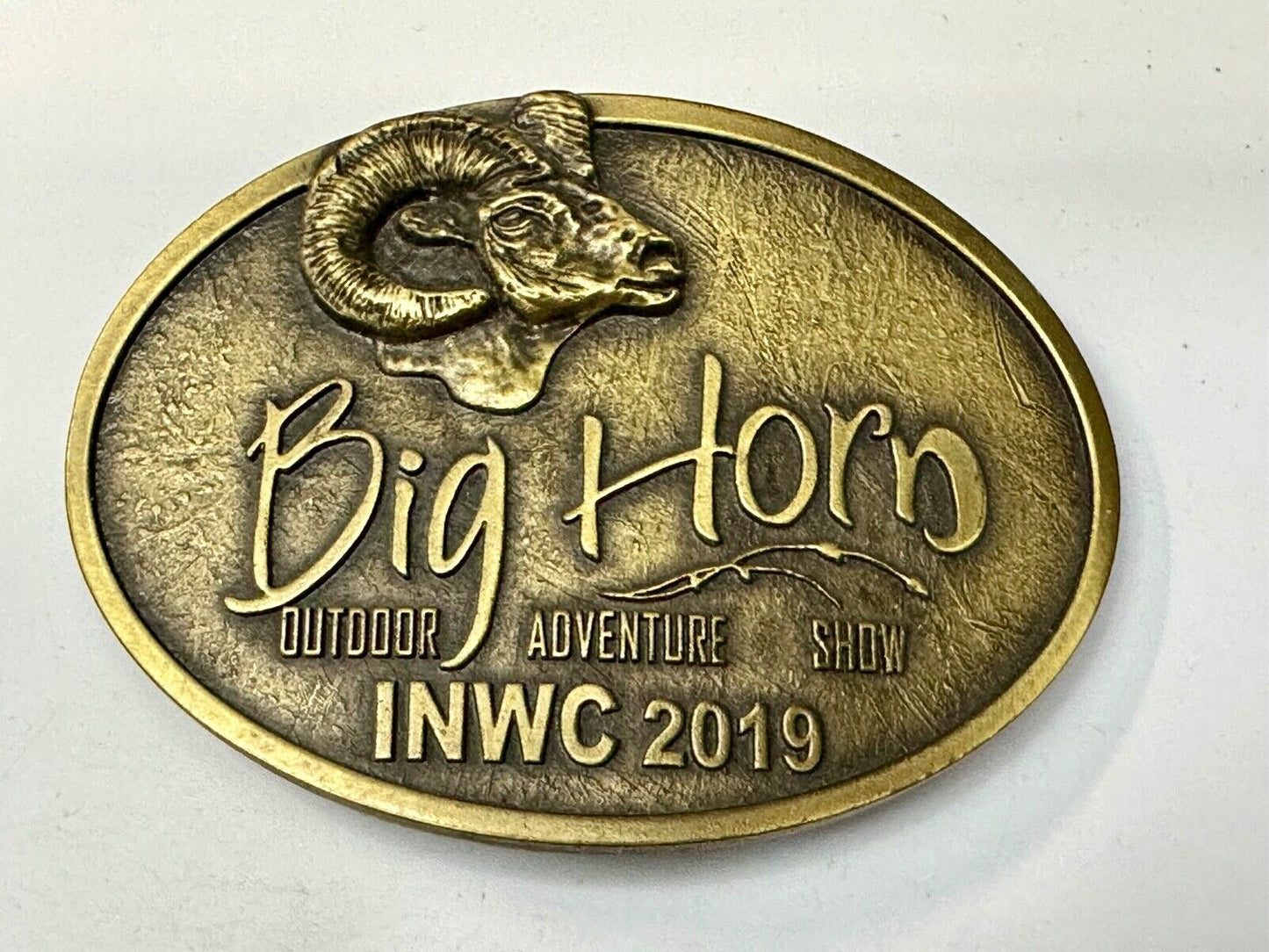 BIG HORN SHOW 2019 Outdoor Adventure Inland N.W. INWC Spokane WA Belt Buckle