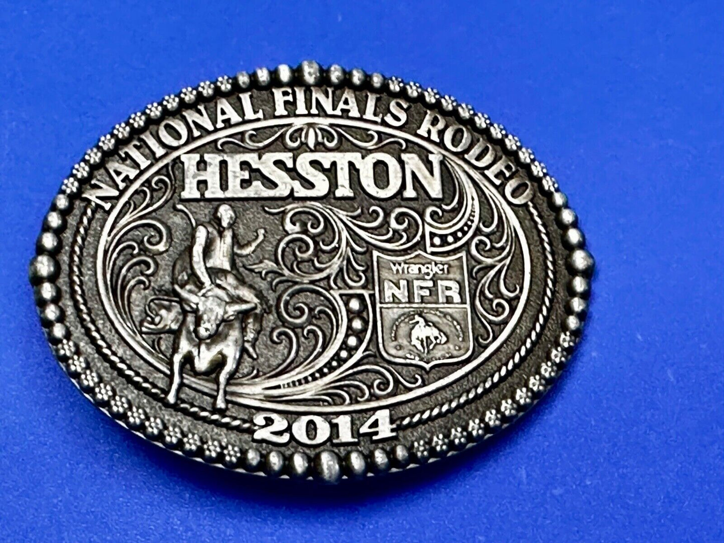 2014 National Finals Rodeo NFR Cowboy Montana Silversmiths Youth Belt Buckle