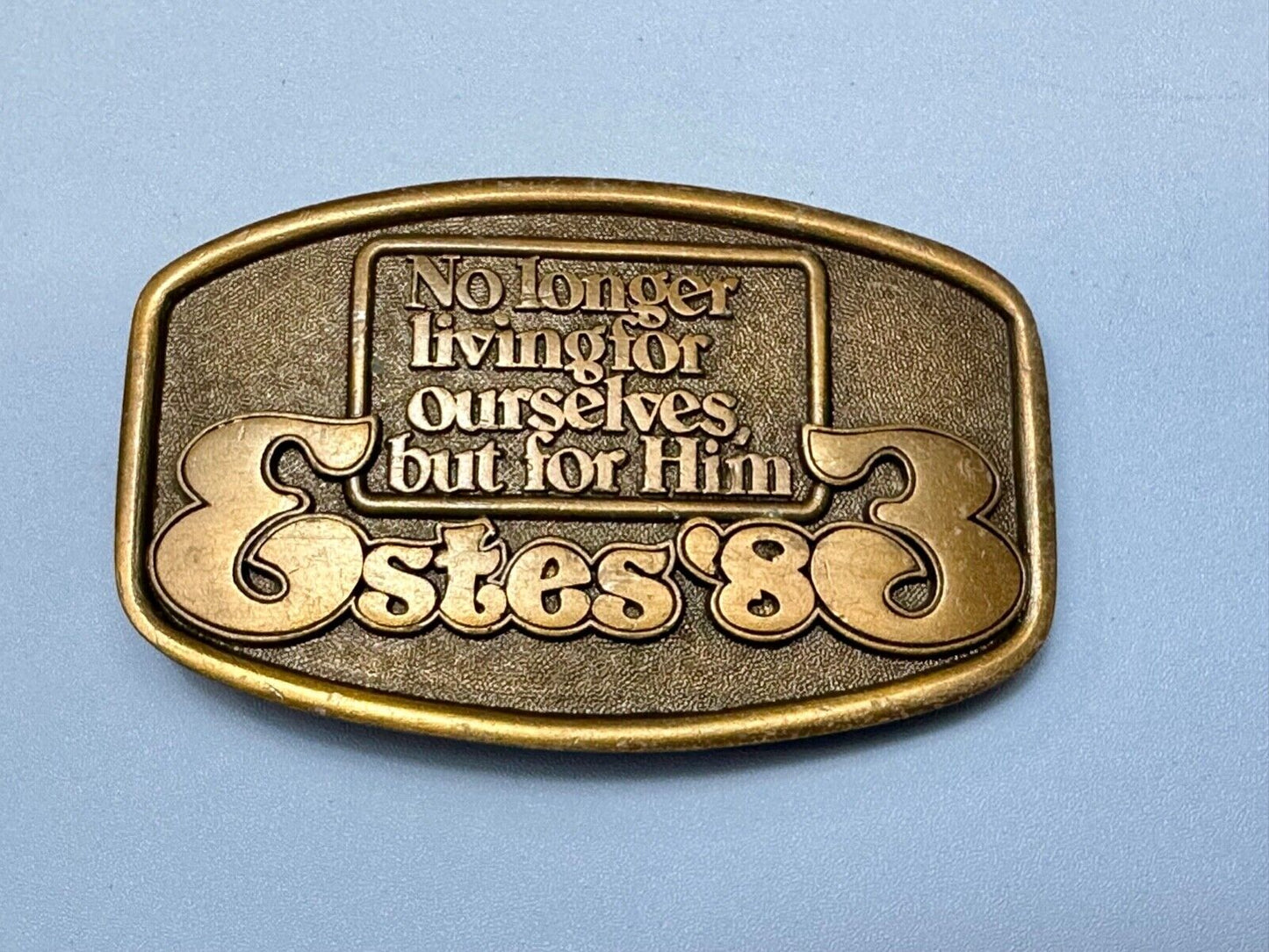 2 Corinthians, Estes 83 no longer living for ourselves, but for him belt buckle