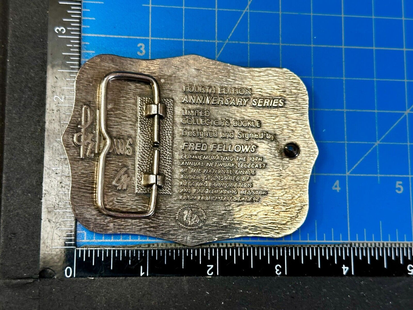 1986 Hesston National Finals Rodeo NFR Rodeo Cowboys NOS Western Belt Buckle