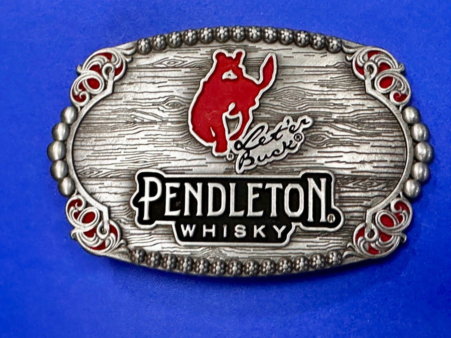 2023 Pendleton Whiskey Let'er Buck Rodeo Cowboy Montana Silversmiths Belt Buckle