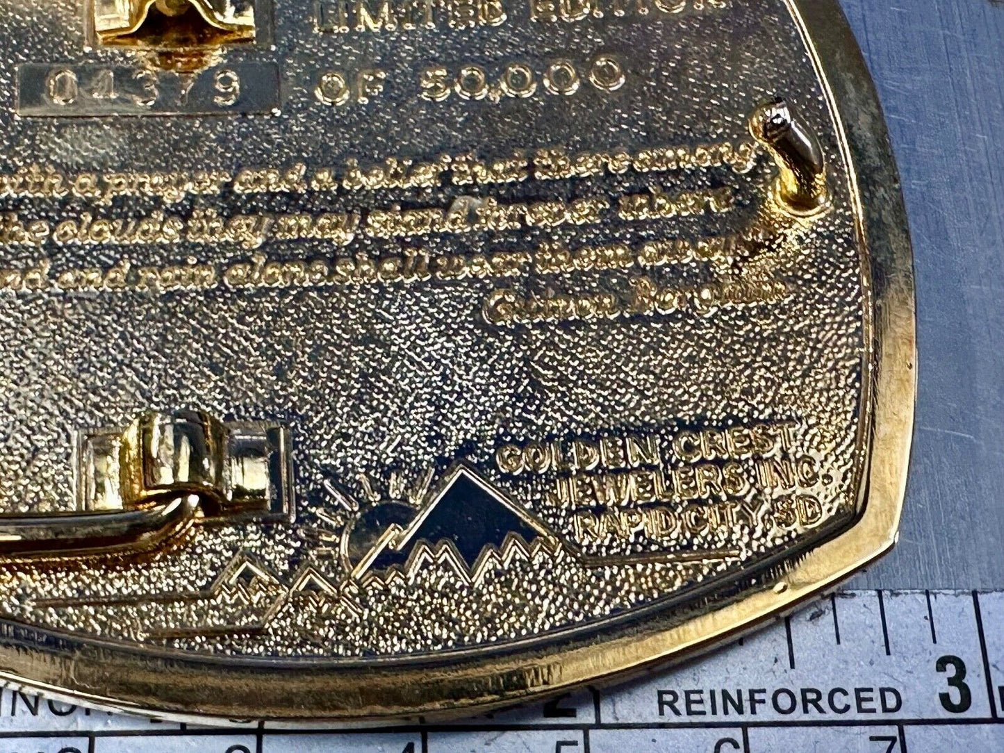 1991 Mount Rushmore 50th Golden Anniversary Limited Edition belt buckle