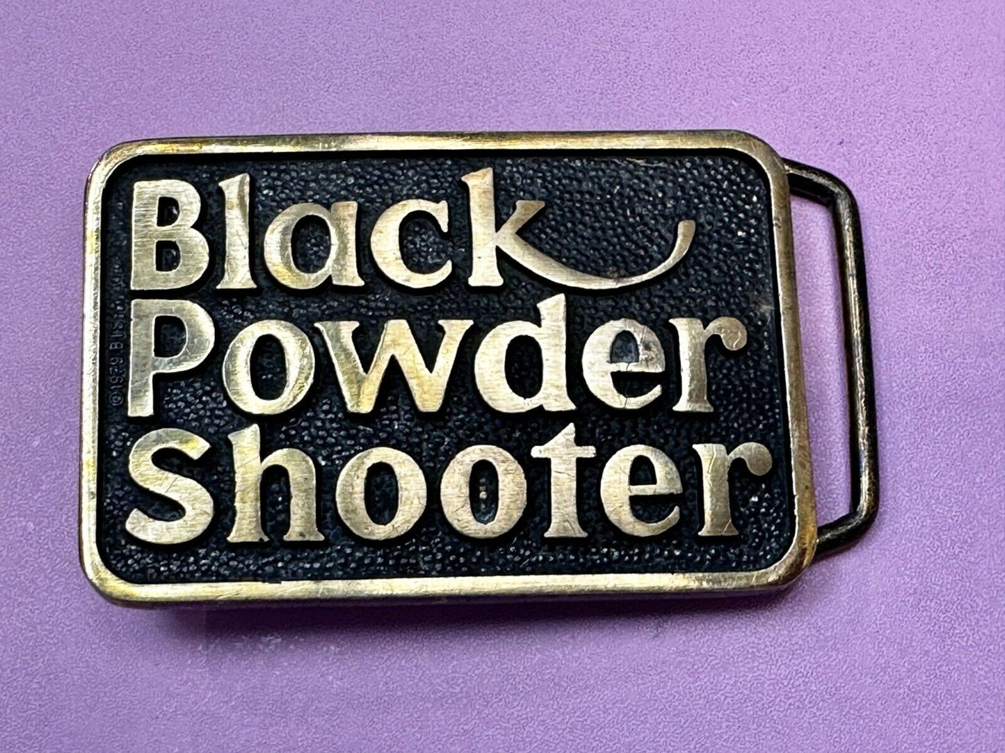 Black Powder Shooter Gun Ammo Collectors Solid Brass Belt Buckle by BTS