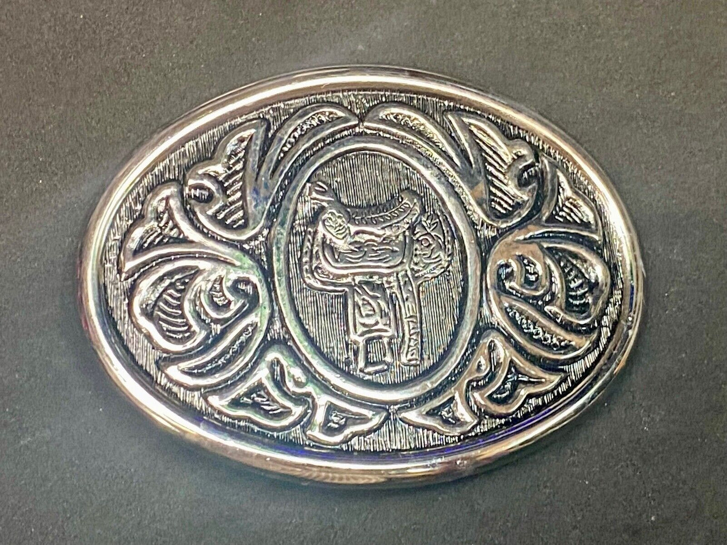 Avon Western Horse Saddle Rodeo Cowboy Ornate Metal Belt Buckle