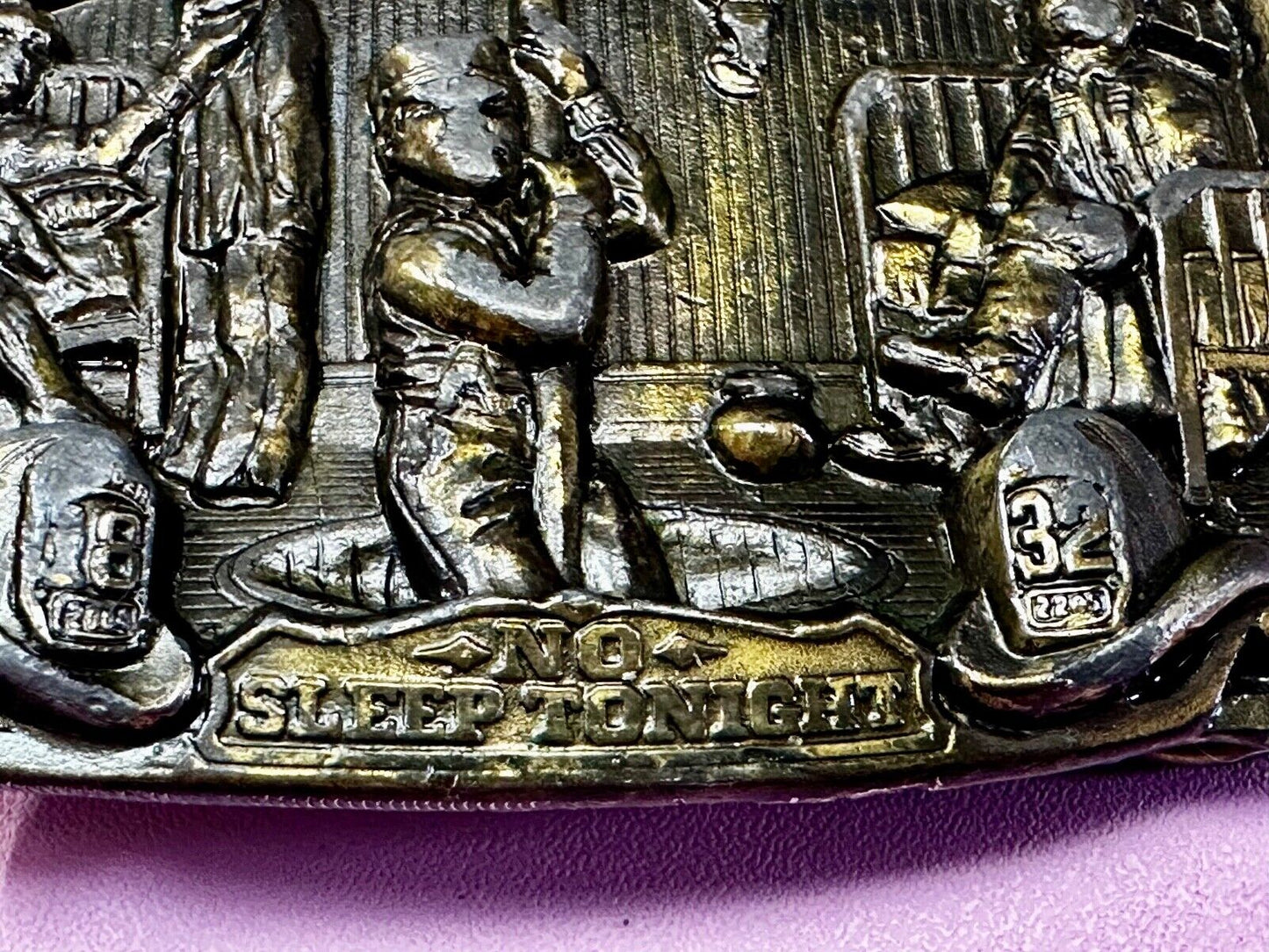 1986 The American Fire Fighter No Sleep Tonight Great American Belt Buckle