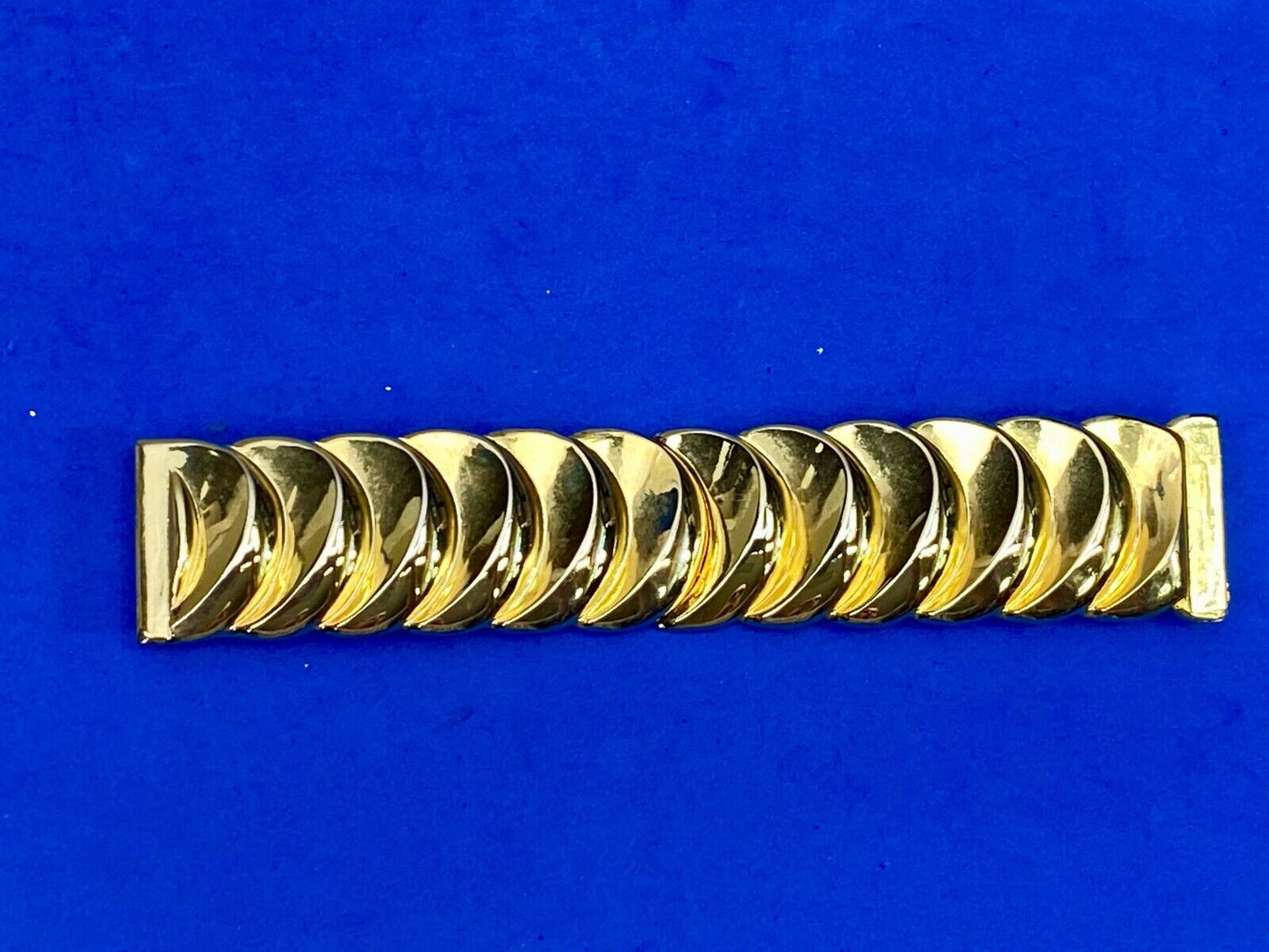 6.5" Wide! Gold Tone Interlocking Two Piece Scarf Belt Clips Tie Buckle
