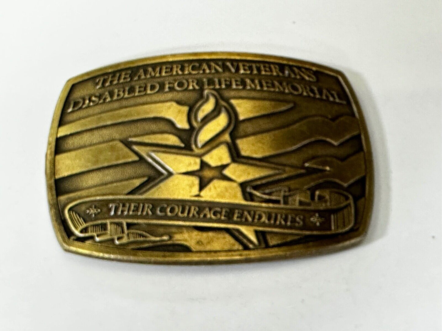 The American Veterans Disabled For Life Memorial Commemorative Belt Buckle