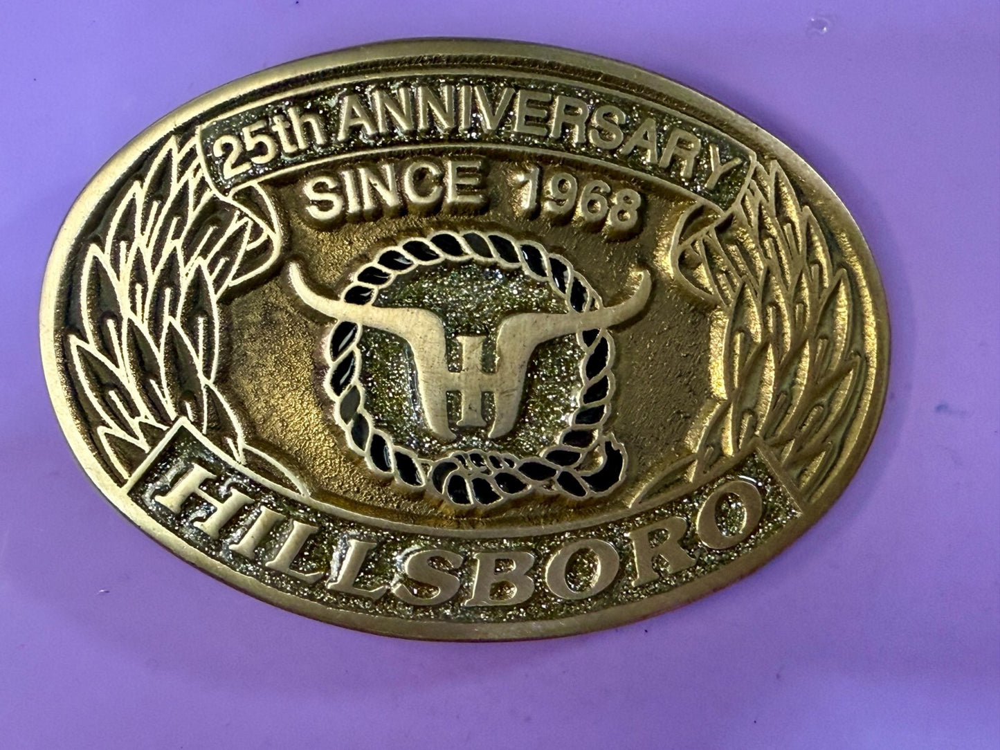 25th Anniversary Since 1968 Hillsboro Solid Brass Limited DynaBuckle Belt Buckle