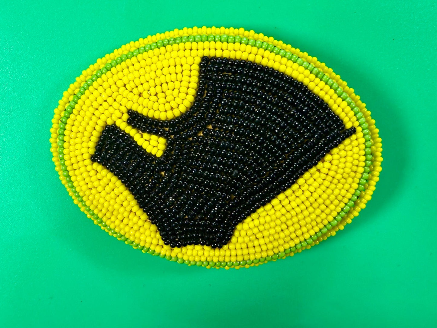 Bead Native American Indian Artisan Made Vintage Belt Buckle