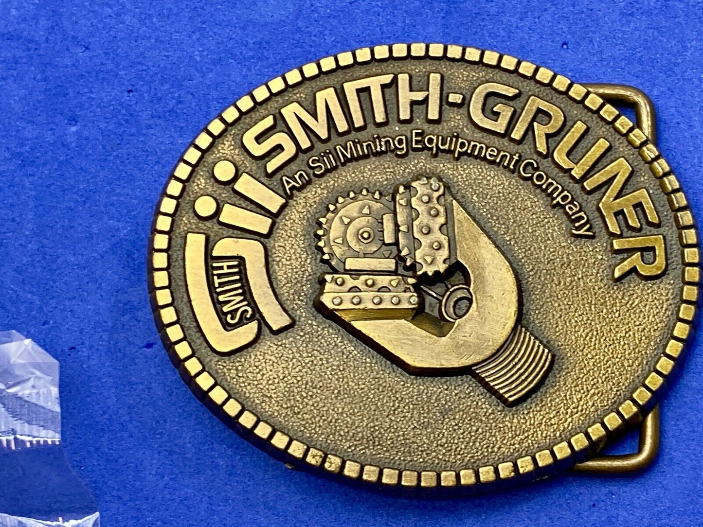 VINTAGE 1970s **SMITH-GRUNER SII MINING EQUIPMENT COMPANY** BELT BUCKLE