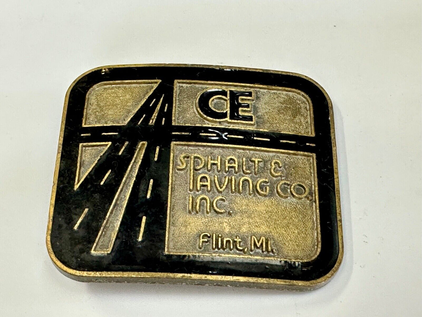 ACE Asphalt & Paving company Flint MI Promo Adverting belt buckle