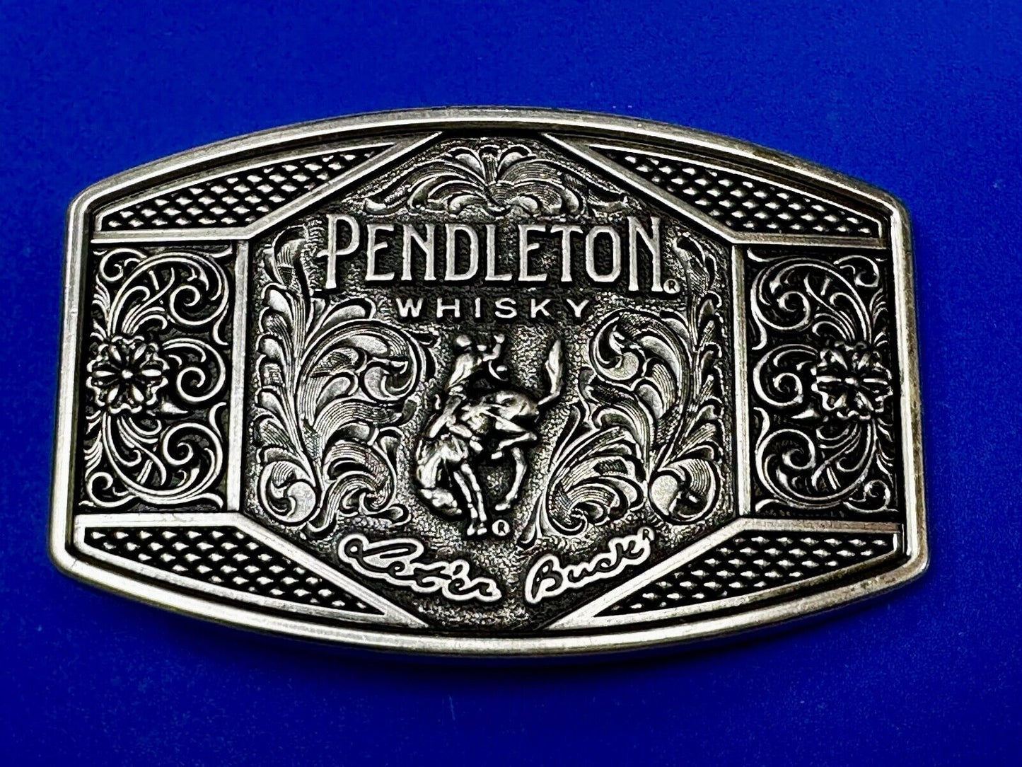2022 Pendleton Whisky Let'er Buck Montana Silversmith Rodeo Cowboys Belt Buckle