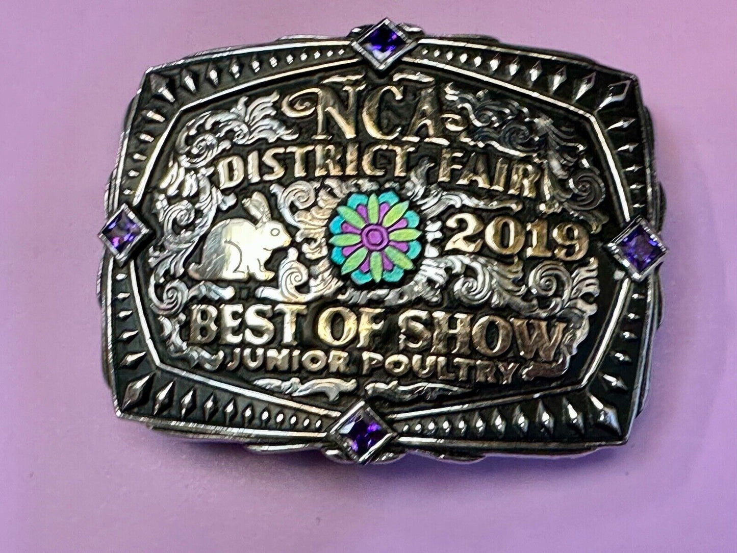 Best of Show JR poultry Trophy NCA District Fair 2019 Arkansas belt buckle By KS