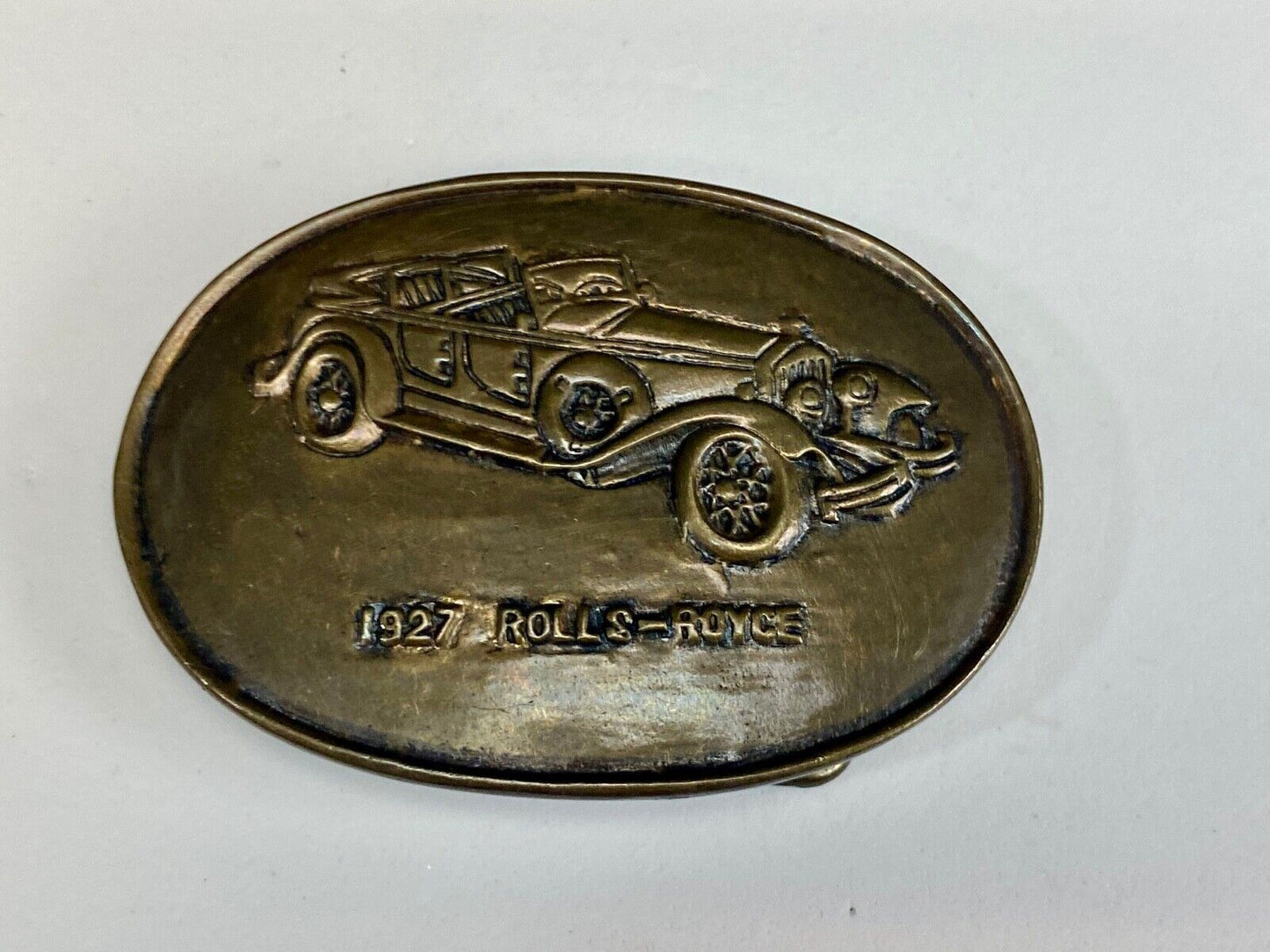 1927 Rolls Royce vintage solid brass car collectors belt buckle - perfect gift!