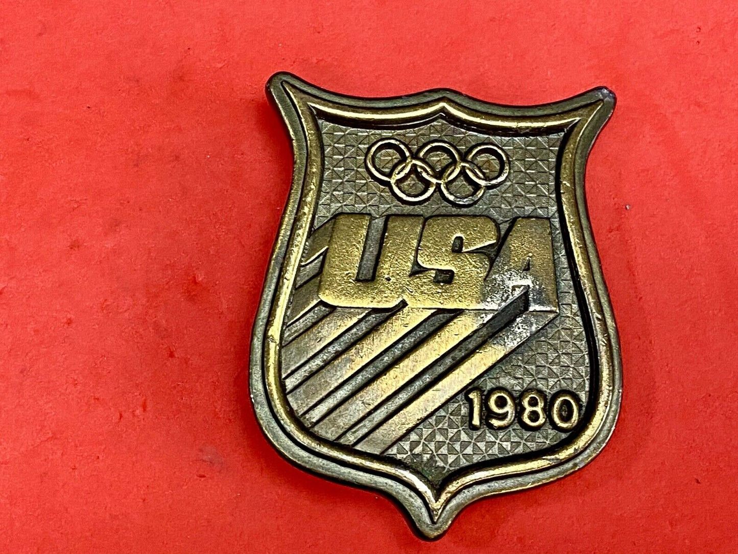 Vintage 1980 Olympics USA Sports Teams belt buckle by Bergamot