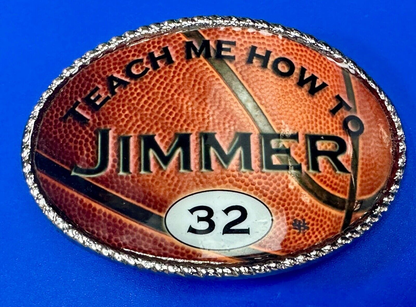 Teach Me How To Jimmer Number 32 BYU Custom Artisan Basketball Sport Belt Buckle
