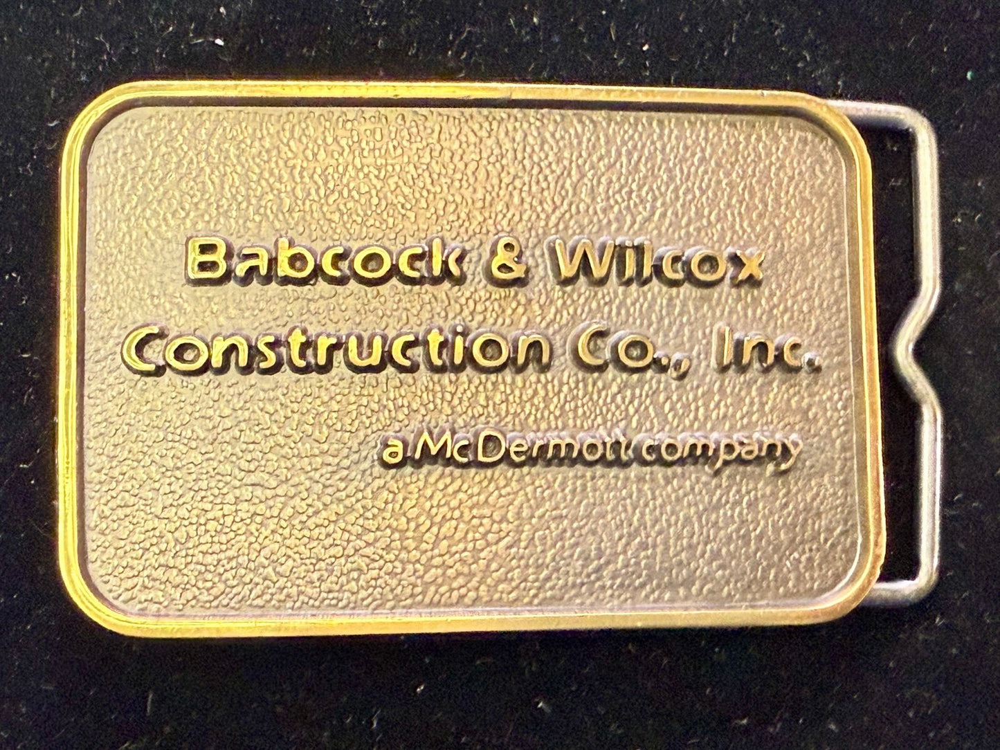 Babcock & Wilcox Construction Co. Commemorative Solid Brass Jadco Belt Buckle