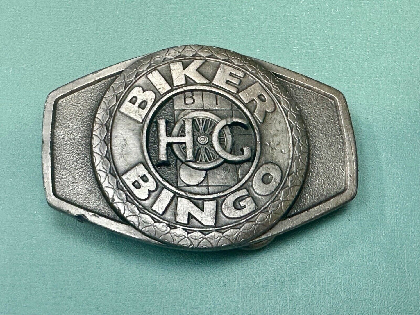 BIKER BINGO H.O.G. Harley Davidson Owners Group - lucky winner belt buckle