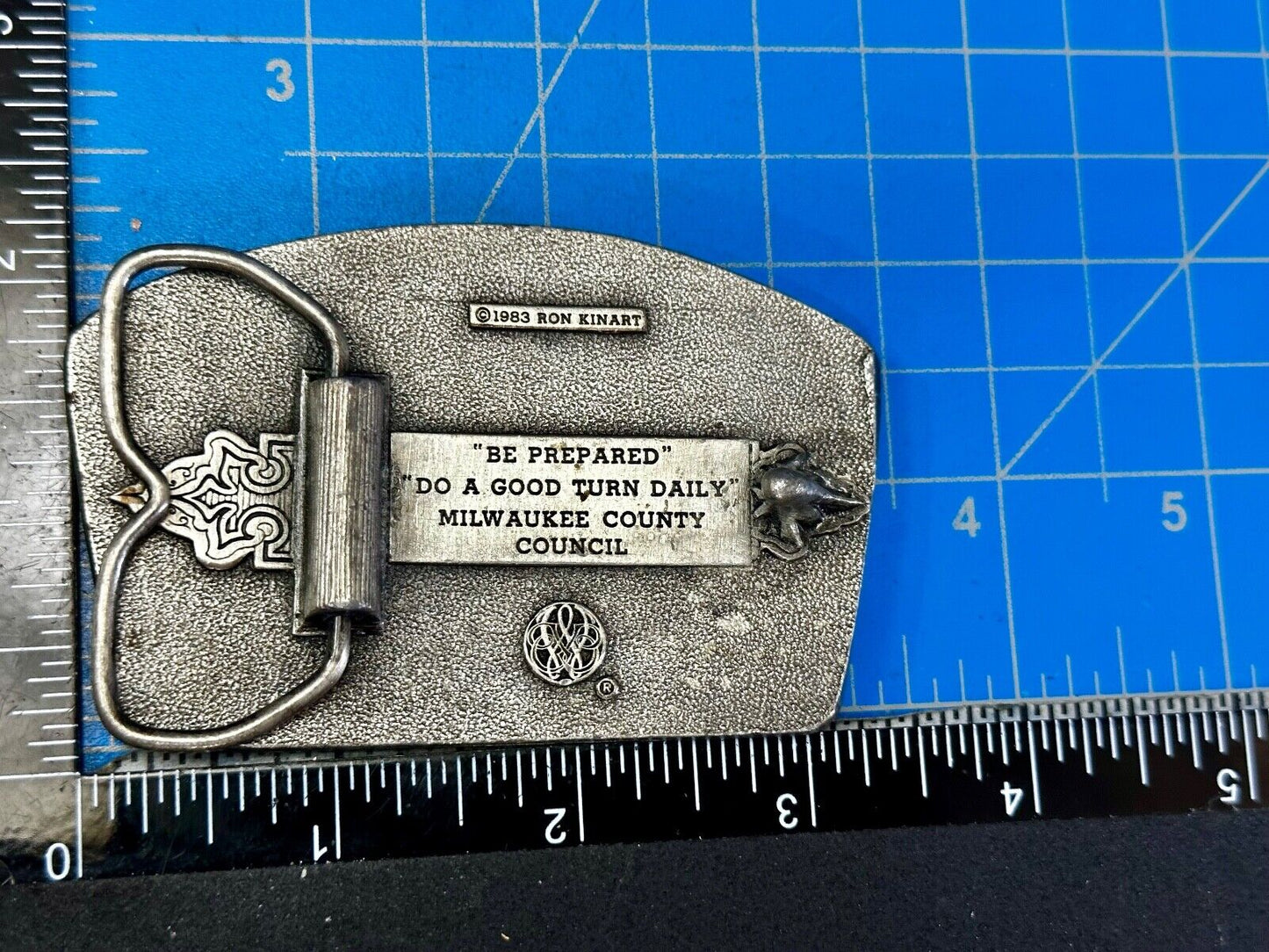 Be Prepared Do a Good Turn Daily Milwaukee Country Council BSA 1983 Belt Buckle