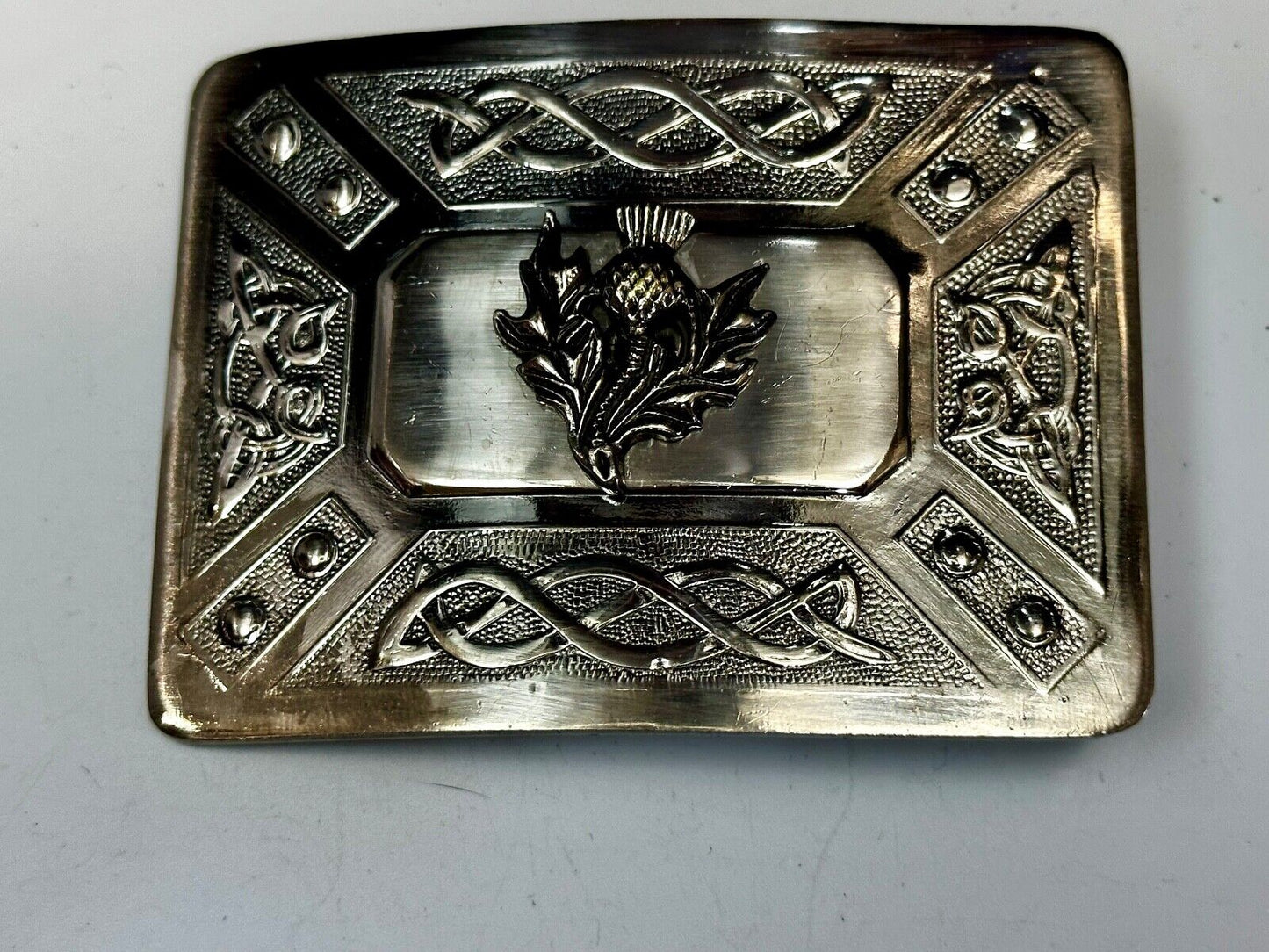 Bird? Eagle? Native American? Unknown Two Tone Rectangular Vintage Belt Buckle