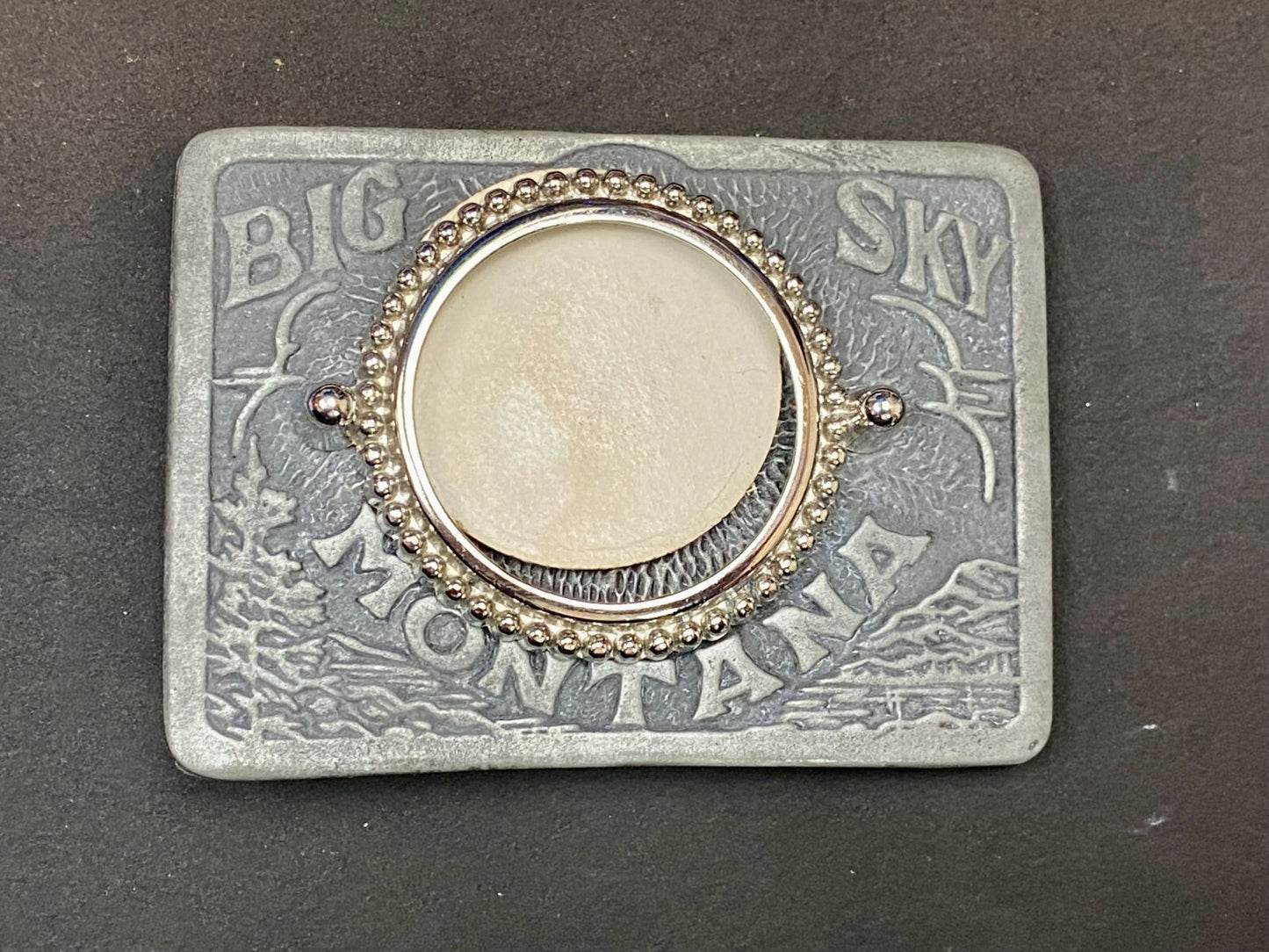 Big Sky Montana Nature Scene Vintage Blank Coin Collectors for Craft Belt Buckle