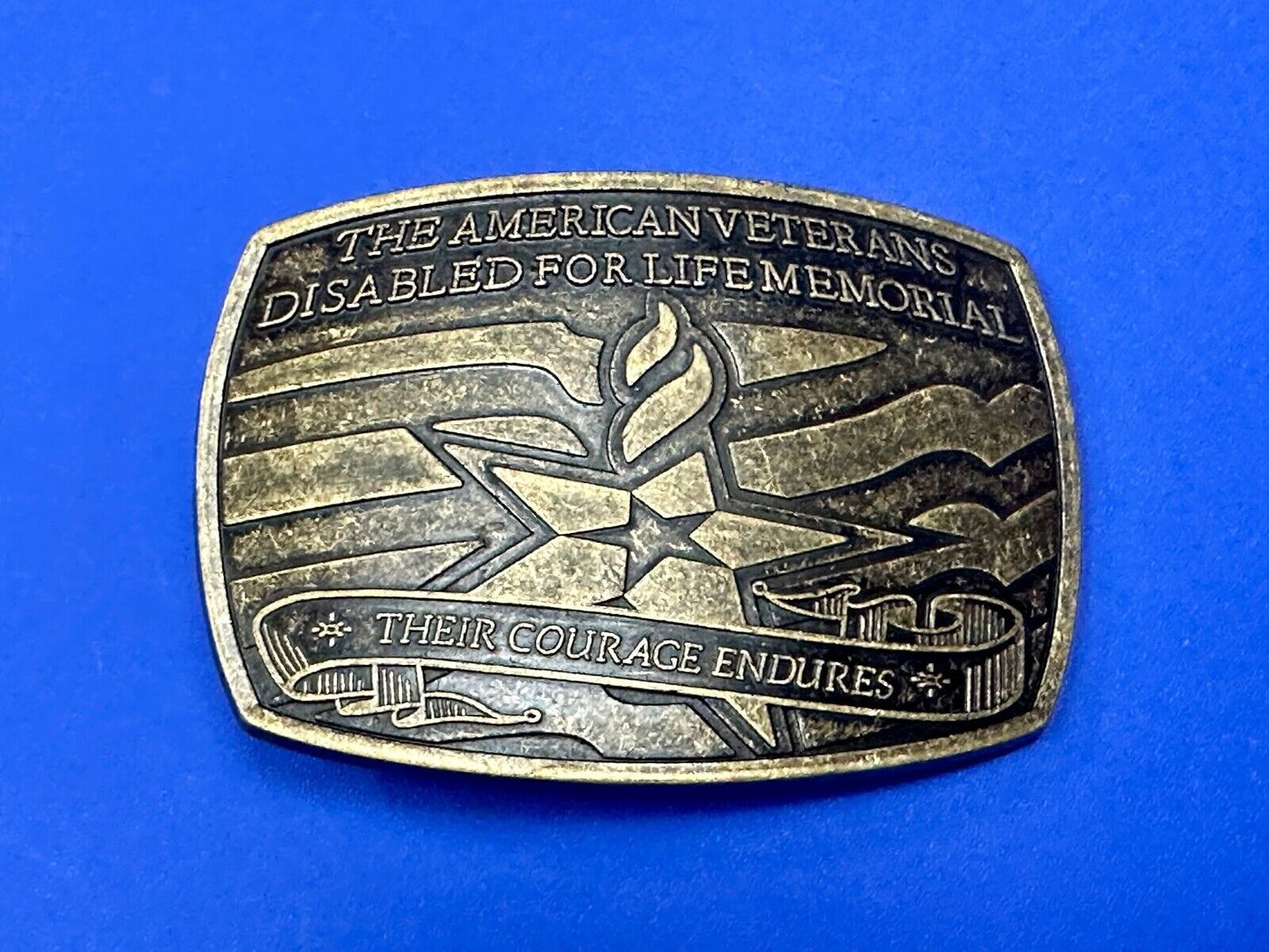 The Veterans Disabled for life Memorial - Their Courage Endures Belt Buckle