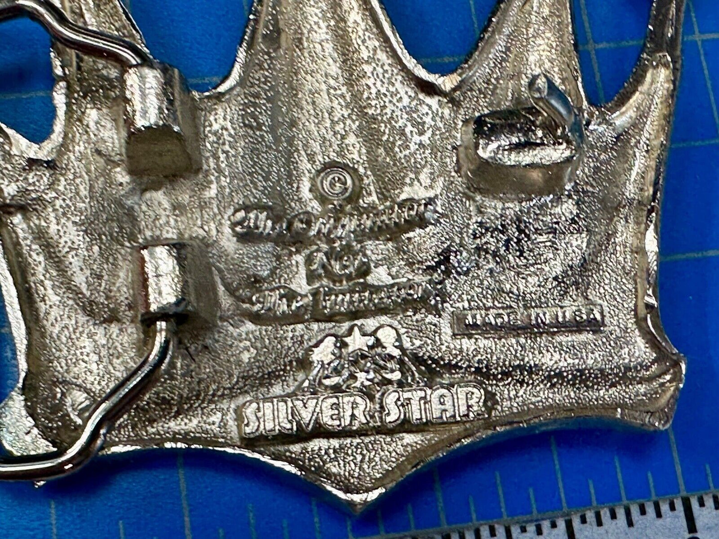 5 point CROWN Shaped Cutout Belt Buckle by Silver Star, 'The Originator