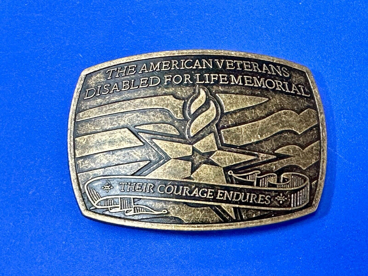 Their Courage Endures American Veterans Disabled for Life Memorial Belt Buckle