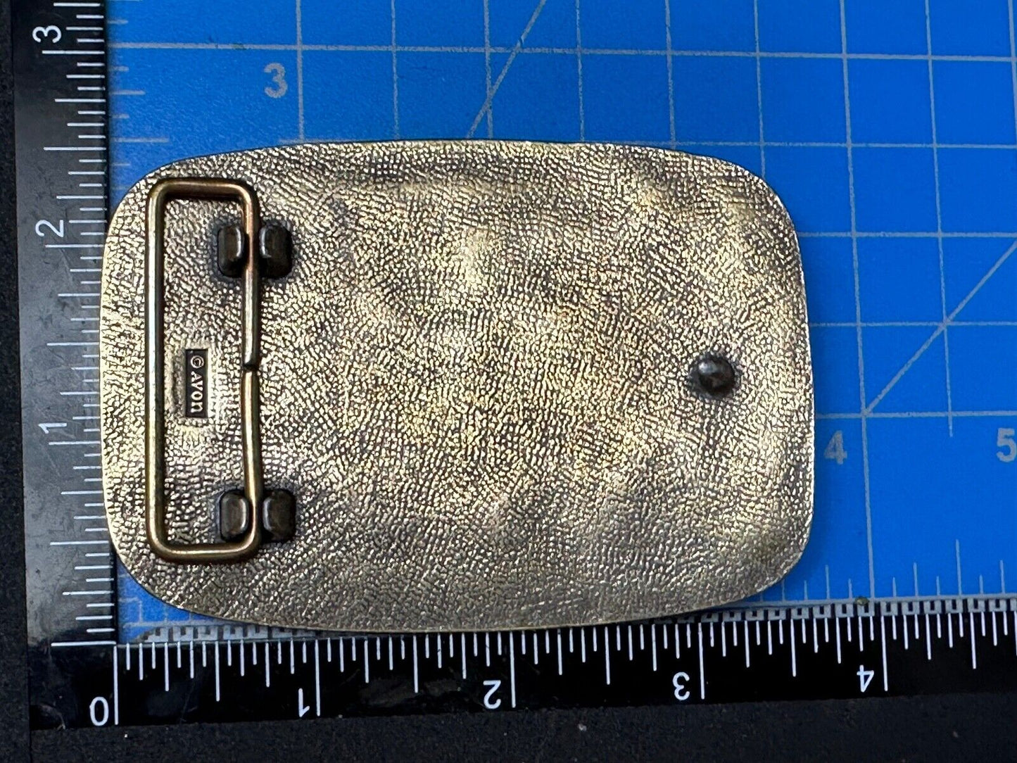 Bi-Plane Pilots Airplane brass tone Belt Buckle by Avon