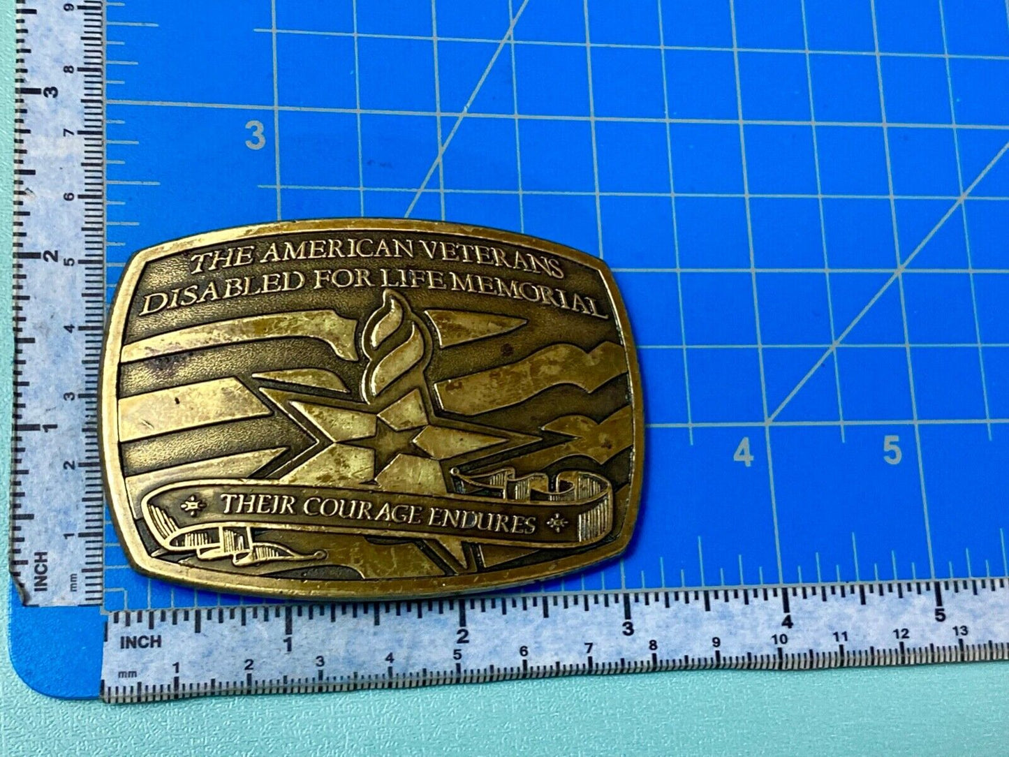 The American VETERANS OF FOREIGN WARS - Their Courage endures belt buckle