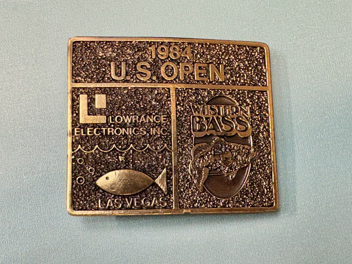 1984 US Open -Western Bass Lawrence Electronics The Great American Belt Buckle