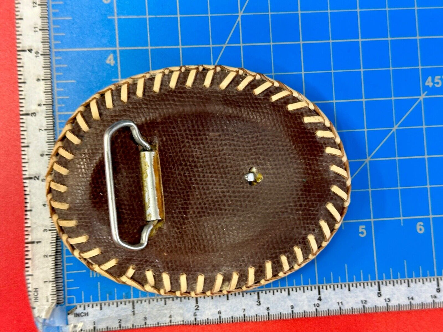 Banjo Country Music Bluegrass Pickers Gorgeous Snake Skin Vintage Belt Buckle