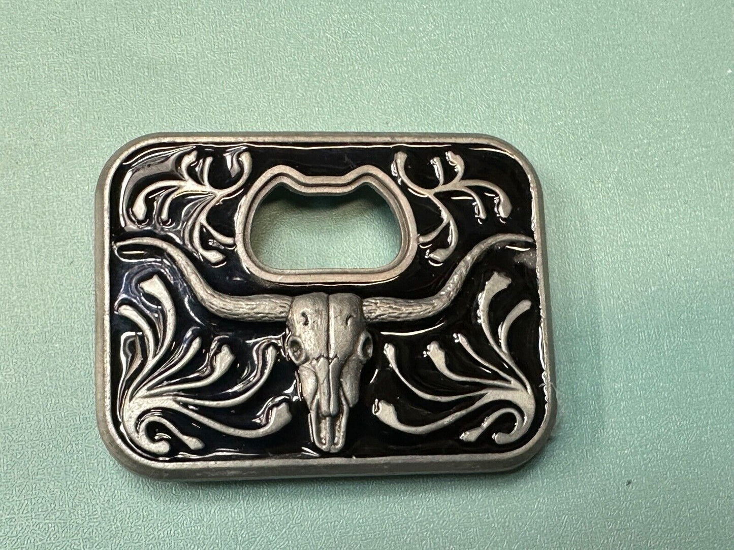 Texas Longhorn Cow cowboys cowgirls western belt buckle by Siskiyou 5259