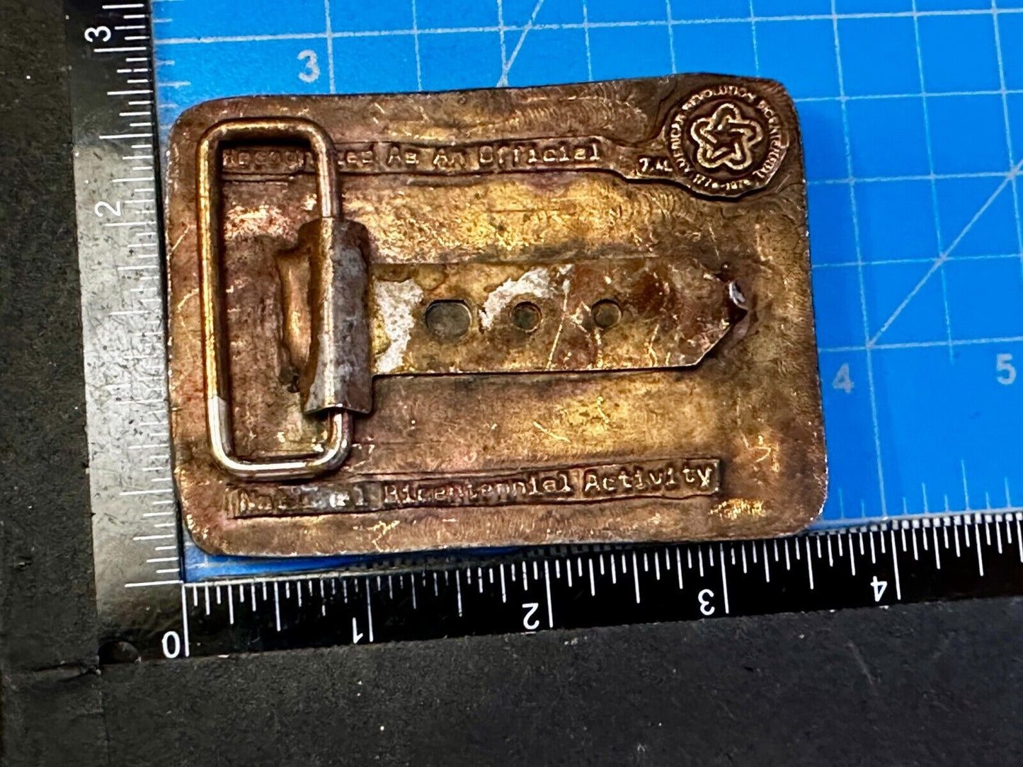 Bicentennial Wagon Train Pilgrimage Pennsylvania American Revolution Belt Buckle