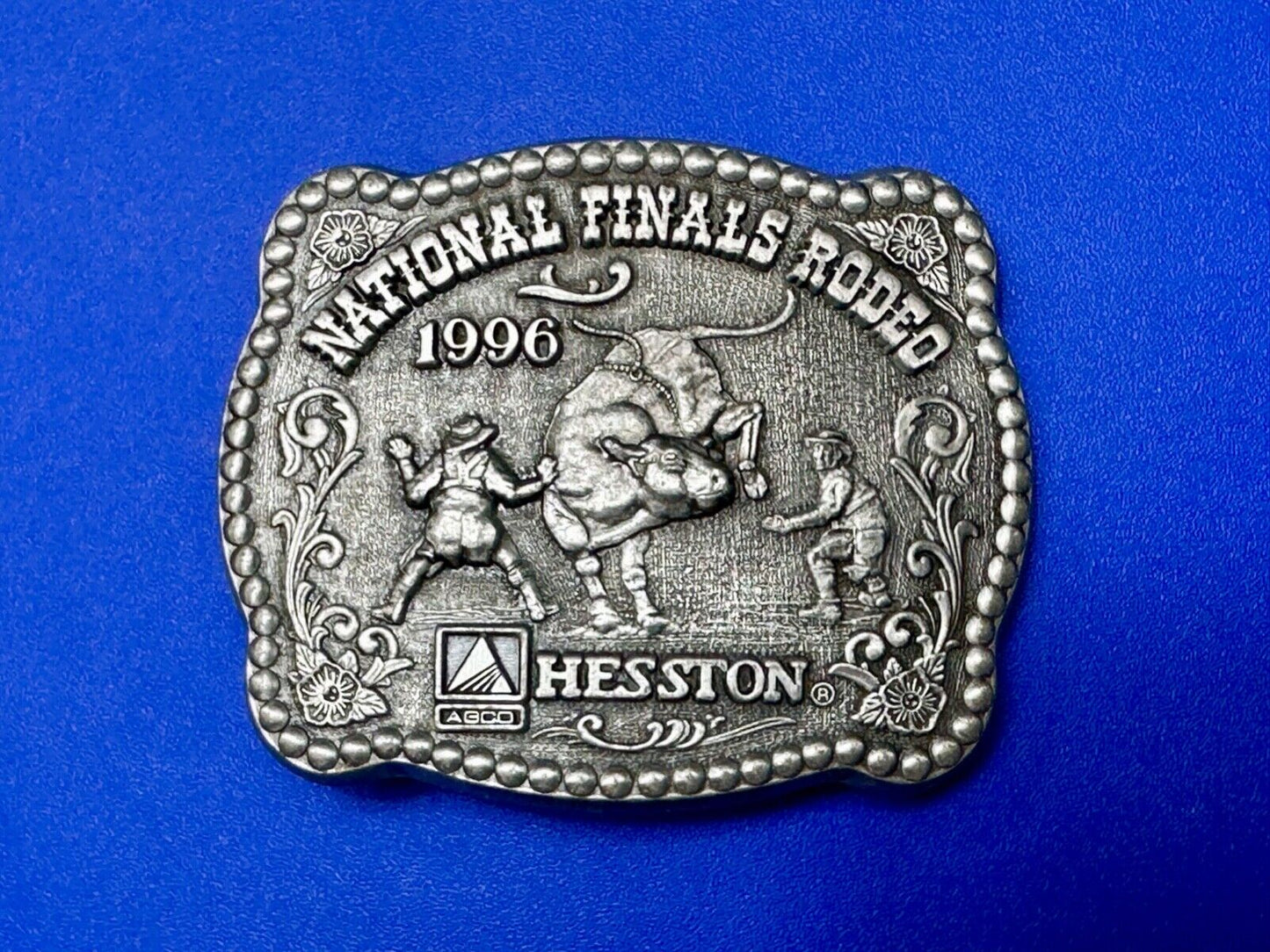 1996 Youth size NFR National Finals Rodeo ADM Kicking Bronc belt buckle